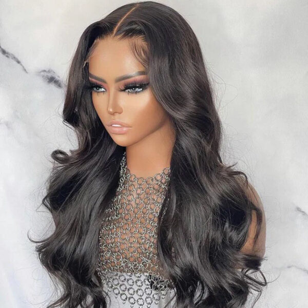 Pre-Cut Black Body Wave Wig 4x4/13x4/13x6 HD Lace Front Wigs 100% Human Hair Wig - 13x4 Lace / Yes（+） / 26