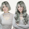 tape-in hair extensions salt & pepper. - 14"/50g / Invisible