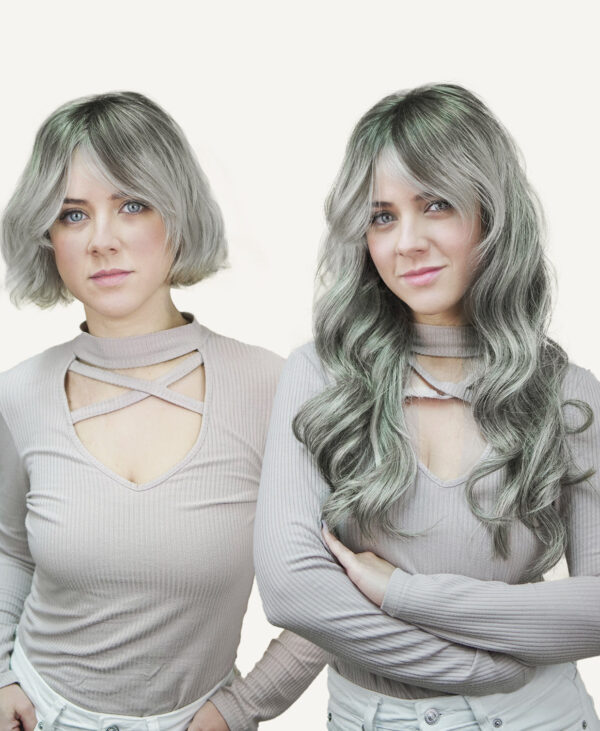 tape-in hair extensions salt & pepper. - 14"/50g / Invisible