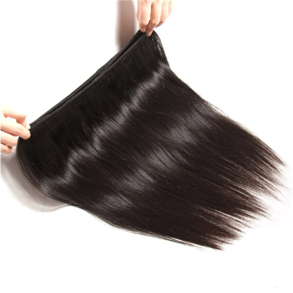 Sunber Hair Straight Hair 3 Bundles with 13*4 Transparent Ear to Ear Frontal Closure - 24 26 28+20