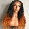 T1B/30 Ombre Wig Curly Wig 150% Density 4*4/13*4/13*6 Lace Front Wig 100% Human Hair Wig - 4x4 Lace / NO / 20inch