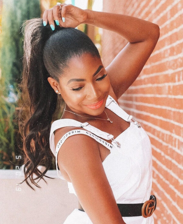 ponytail - #2 chocolate brown. - 14 inches