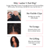 Flash Sale Sunber Effortless To Put On Curly V Part Wig Small Cap Human Hair Wig No Leave Out Glueless Upgrade U Part Wigs - 16 / M