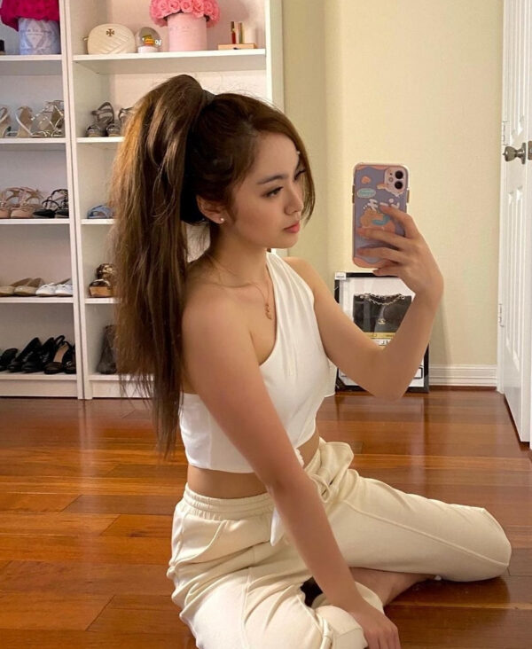 ponytail - #6 light brown. - 20 inches