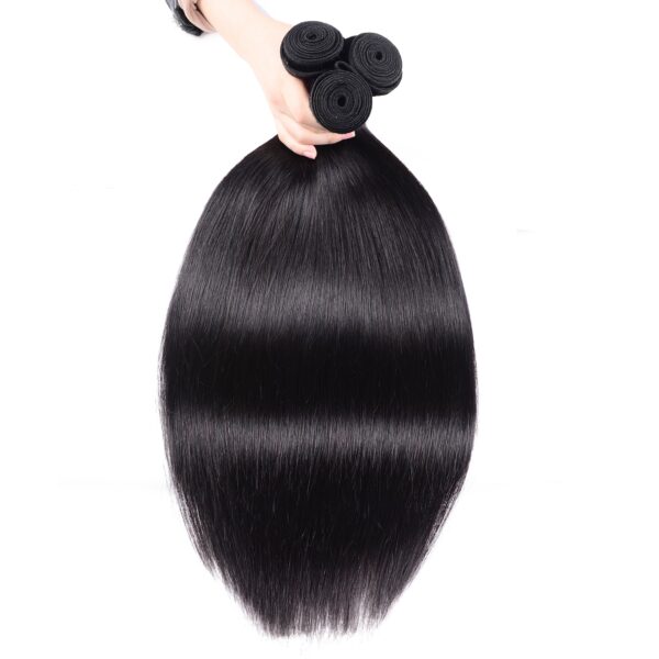 Sunber Hair Thick Brazilian Straight 3 Bundles Hair Weave With Remy Human Hair Extensions - 10 12 14