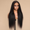 BOGO Sunber Yaki Straight Glueless Pre-cut 7x5 Bye Bye Knots Lace Closure Wig With Bleach Knots - 20 / 13*4 Pre Everything