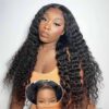 FABA Glueless HD Lace Wig Natural Black Curly Wear&Go Wig Beginner-Friendly - 13x4 Lace / 180% Density / 30inch