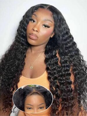FABA Glueless HD Lace Wig Natural Black Curly Wear&Go Wig Beginner-Friendly - 13x4 Lace / 180% Density / 16inch