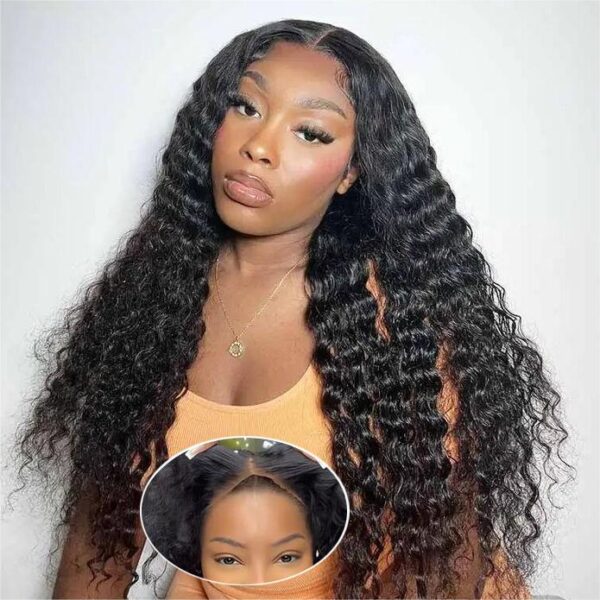 FABA Glueless HD Lace Wig Natural Black Curly Wear&Go Wig Beginner-Friendly - 13x4 Lace / 180% Density / 30inch