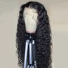 Natural Black Water Wave Lace Front Wig Pre-Cut Glueless Wig Ready Go Human Hair Wigs - 5x5 / 180% / 24 inch