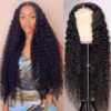 Sunber 5*5 Glueless HD Lace Closure Wig Deep Wave Human Hair Wigs - 16 / 200%