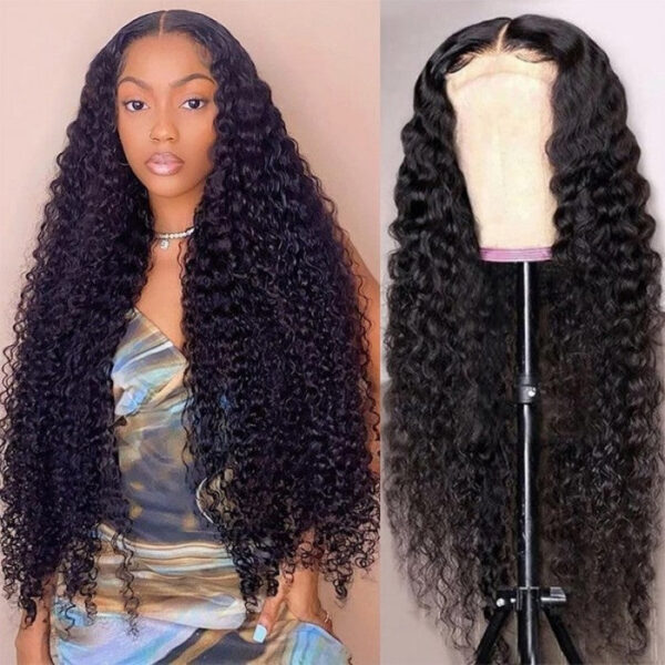 Sunber 5*5 Glueless HD Lace Closure Wig Deep Wave Human Hair Wigs - 16 / 200%