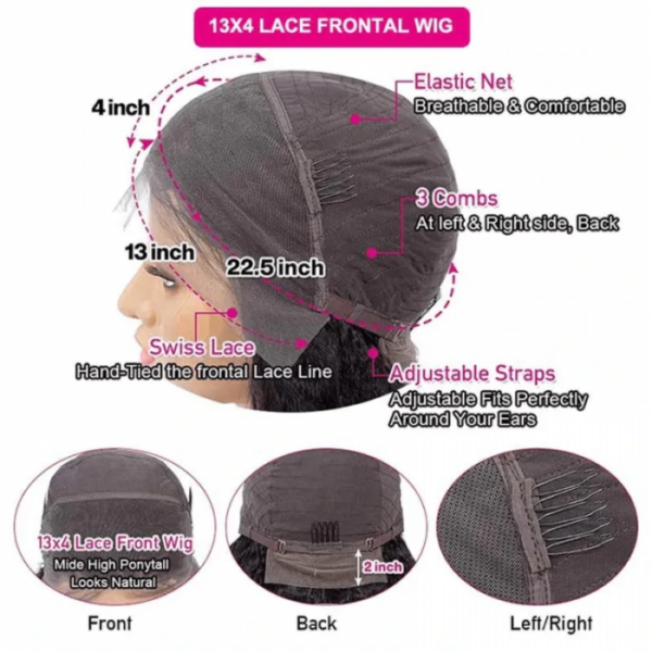 Sunber Brunette with blonde highlight 13*4 Lace Front Loose Wave Wig Face-framing Precolored Human Hair - 24