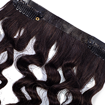 clip-in hair extensions 3C #1b Natural Black - Classic / Invisible base / 24"