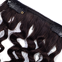 clip-in hair extensions 3C #1b Natural Black - Classic / Invisible base / 24"