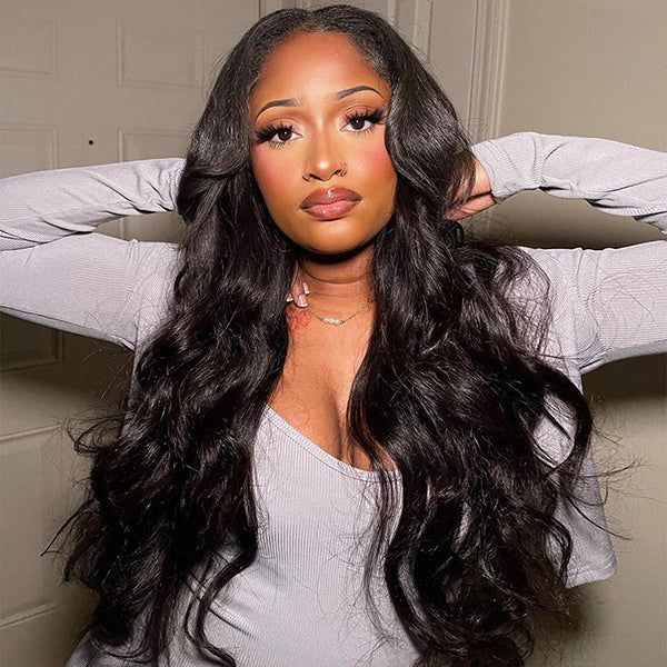 Natural Black Body Wave 13x4 HD Lace Front Wigs 180% Density 100% Human Hair - 13x4 Lace / 24inch