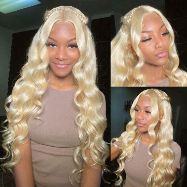 Pre-Cut Lace Wear Go Glueless Wig 613 Blonde Pure Color Body Wave Breathable - 5x5 Lace / 180% Density / 16 inch
