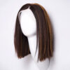 long bob human wig - 12" dark highlights.