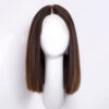 long bob human wig - 12" dark highlights.