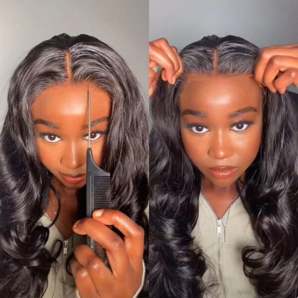 Natural Color Body Wave Pre-Cut Glueless Wig Lace Front Wigs Classic Style - 13x4 Lace / 32 inch