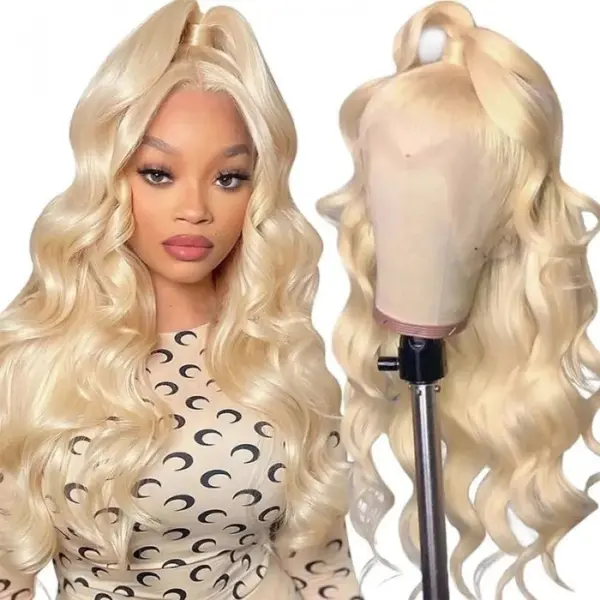 613 Blonde Wig Body Wave Wig 360 Transparent Lace Front Wigs 180% Density - 360 Lace / 150% / 18inch