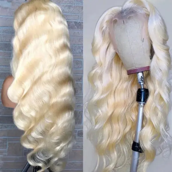 #613 Blonde Body Wave 360 Transparent Lace Front Wigs - 360 Lace / 150% / 26inch