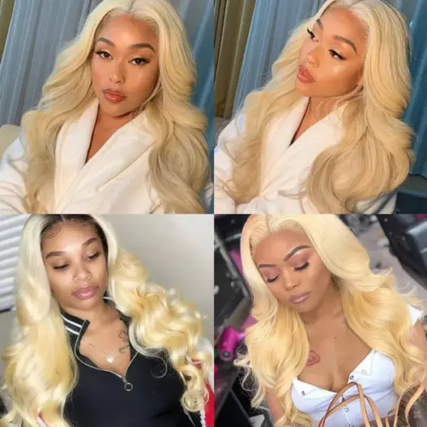 613 Blonde Wig Body Wave Wig 360 Transparent Lace Front Wigs 180% Density - 360 Lace / 150% / 18inch