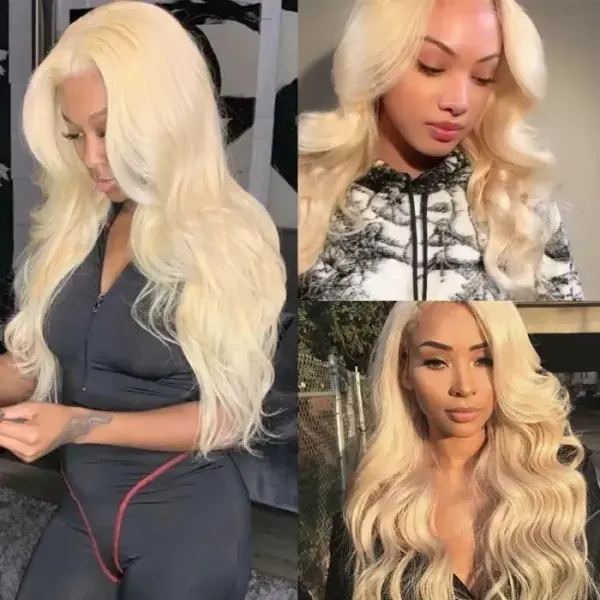 613 Blonde Wig Body Wave Wig 360 Transparent Lace Front Wigs 180% Density - 360 Lace / 150% / 18inch