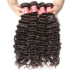 Sunber Deep Wave 4Bundles With 4x4 Lace Free Part Closure Virgin Human Hair - 20 22 24 26+16