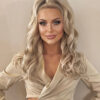 half up/half down #60 platinum blonde. - 20"