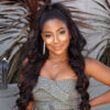 half up/half down #2 chocolate brown. - 20"