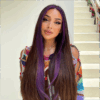 Midnight Dark Purple With Black Ombre Color Lace Wig Body Wave Wig 180% Density - 4x4 Lace / Yes（+） / 22inch