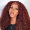 Reddish Brown Wig Wear Go Glueless 4C Wig Closure Wig with Breathable Cap Beginner Wig - 13x4 Lace / 28inch