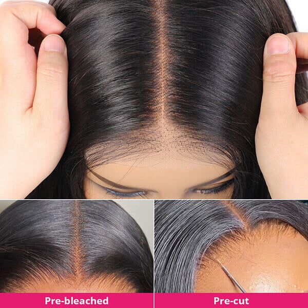 Glueless Wigs Natural Black Super Bouncy Loose Curly Transparent Lace Front Wigs - 4x4 Lace / 180% / 14
