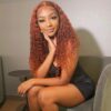 Ginger Color Wig Curly Wig 180% Density 4*4/13*4/13*6 Lace Front Wig - 13x4 Lace / Yes / 18inch