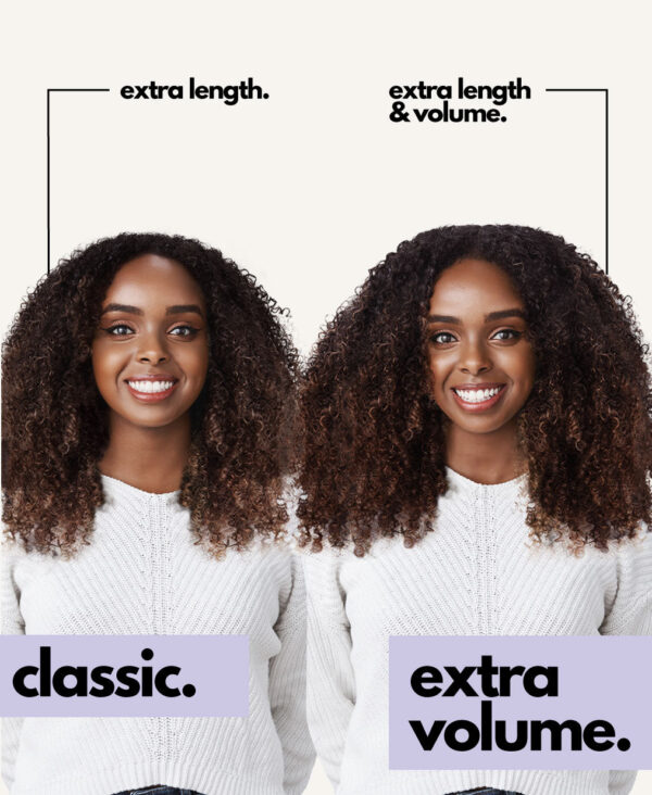 curly (3A curls) clip-in extensions #4 medium brown. - 14" / Regular / Extra Volume