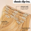 clip-in hair extensions #1b-6 dark highlights. - 24" / Extra Volume