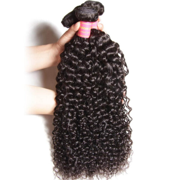 Sunber Hair Indian Curly Hair Lace Frontal with 3 Bundles, 100% Virgin Human Hair Extensions Wefts - 20 22 24+16 / 13*4 Lace Frontal