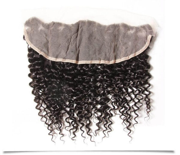 Sunber Hair Indian Curly Hair Lace Frontal with 3 Bundles, 100% Virgin Human Hair Extensions Wefts - 20 22 24+16 / 13*4 Lace Frontal