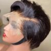 Pre-style Pixie Cut Professional Women's Layered Human Hair Wig - 13x4 / 8 inch / No