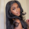 Pre-Cut Black Body Wave Wig 4x4/13x4/13x6 HD Lace Front Wigs 100% Human Hair Wig - 13x4 Lace / Yes（+） / 26