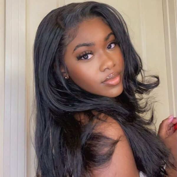 Pre-Cut Black Body Wave Wig 4x4/13x4/13x6 HD Lace Front Wigs 100% Human Hair Wig - 13x4 Lace / Yes（+） / 26