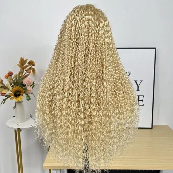 Pre-Cut Lace Wear Go Glueless Wig 613 Blonde Pure Color Curly Breathable - 4x4 Lace / 180% Density / 28 inch