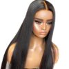 Pre-Cut Glueless Wig Natual Black Straight Human Hair Beginner Wear & Go Wigs - 4x4 Lace / 150% / 22 inch