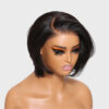 Glueless Wigs Natural Black Straight Pixie Cut Lace Frontal Wig - 5x5 / 8 inch / 150%