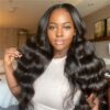 Natural Black Body Wave 13x4 HD Lace Front Wigs 180% Density 100% Human Hair - 13x4 Lace / 24inch