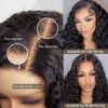 FABA Glueless HD Lace Wig Natural Black Curly Wear&Go Wig Beginner-Friendly - 13x4 Lace / 180% Density / 30inch