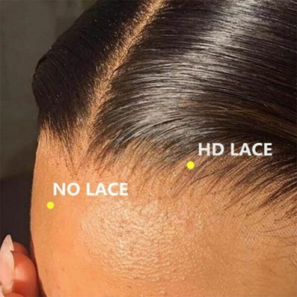 Sunber Kinky Straight Glueless Wig Invisible 5*5 HD Lace Wig Human Hair - 24 / 5*5 HD Lace-180% Density