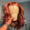 #33 Reddish Brown Body Wave Hair HD Lace 180% Density Short Bob Human Hair Wig - 4x4 Lace / 180% / 12inch
