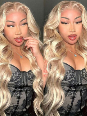 Extra 70% Off Sunber Layered Cut Dusty Blonde Body Wave Pre-Everything 13X4 Frontal Human Hair Wigs - 24